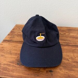 Embroidered Ramen Noodle Navy Blue Baseball Cap Hat